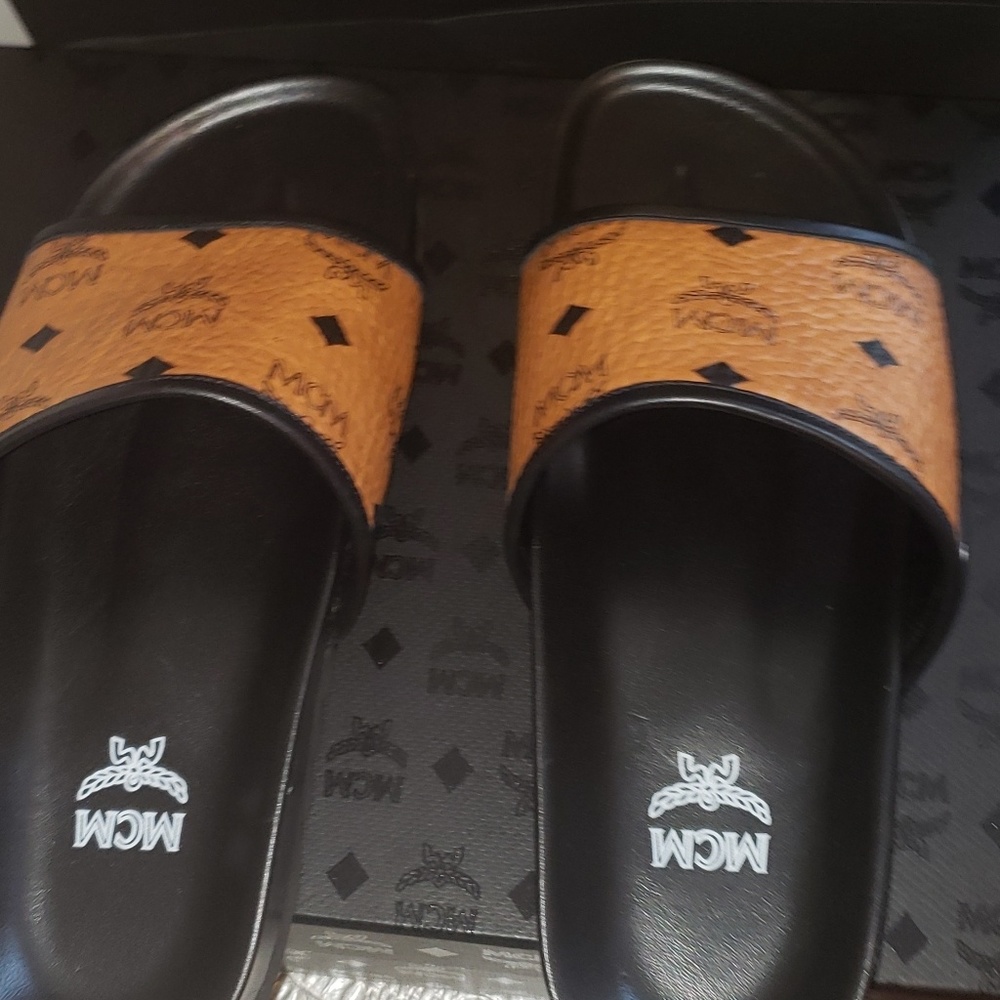 Mcm Visetos Monogram Slide